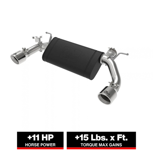 aFe 3in to 2.5in 304 Stainless Steel Polished Axle-Back Exhaust | BMW M235i (14-16) (49-36348-P)