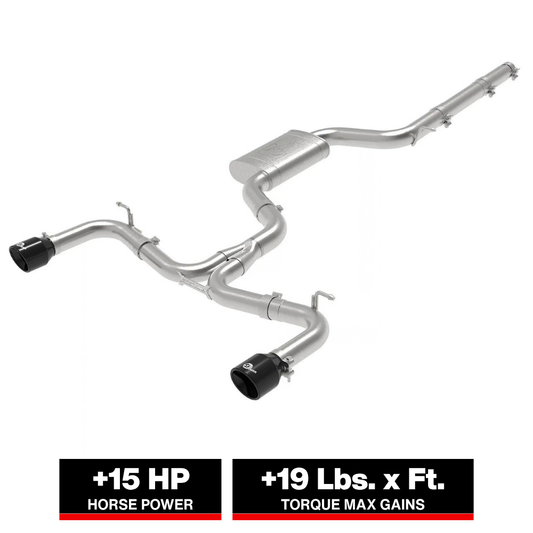 aFe 3in to 2.5in SS Cat-Back Exhaust w/ Black Tips | VW GTI MKVII (15-17) (49-36418-B)