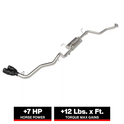 aFe Vulcan 2.5in-3in SS Cat-Back Exhaust w/ Black Tip | Toyota Tacoma L4-2.4L (24-25) (49-36078-B)