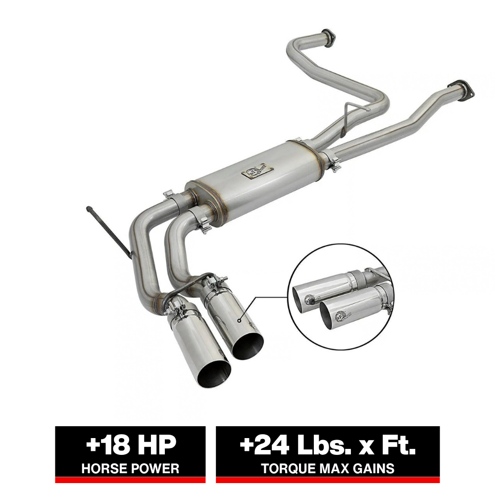 aFe Rebel Series 2-1/2 SS Cat-Back Exhaust | Nissan Titan V8 5.6L (16-17) (49-46126-P)