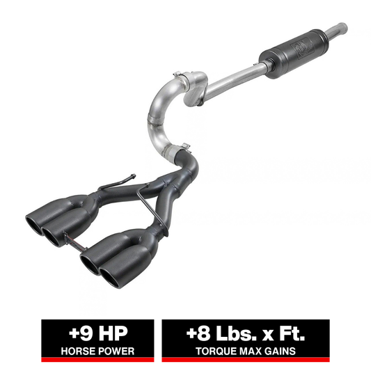 aFe 2.5in SS Cat-Back Exhaust w/ Black Tip | Jeep Wrangler JL (18+) (49-38071-B)