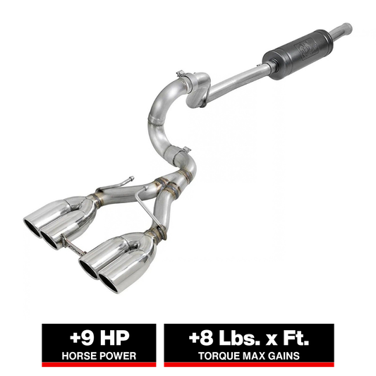 aFe 2.5in SS Cat-Back Exhaust w/ Polished Tip | Jeep Wrangler JL V6 3.6L (18+) (49-38071-P)