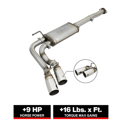aFe Rebel Series 3in Cat-Back Exhaust | Toyota Tacoma V6-4.0L (05-15) (49-46033-P)