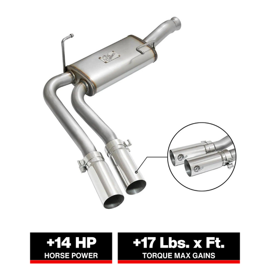 aFe 3in to 2.5in SS Cat-Back Exhaust | GM Silverado/Sierra V6/V8 (09-16) (49-44070-P)