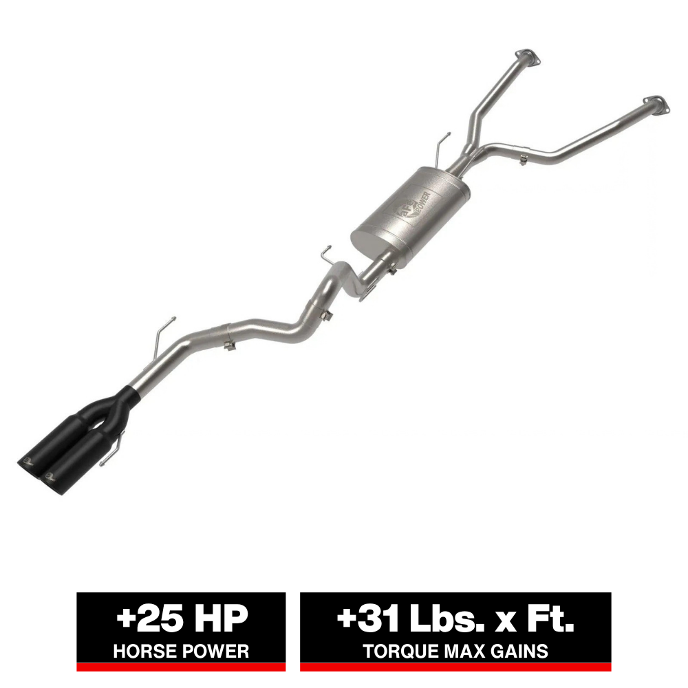 aFe Vulcan SS 2-1/2in-3in Cat-Back w/ Black Tip | Toyota Sequoia V6 3.4L (23-24) (49-36068-B)