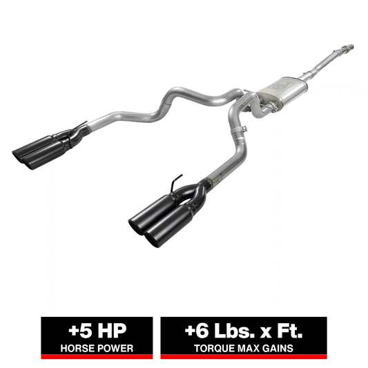 aFe 3in SS Cat-Back Exhaust w/ Black Tips | GM Silverado/Sierra 1500 (19-21) (49-34105-B)