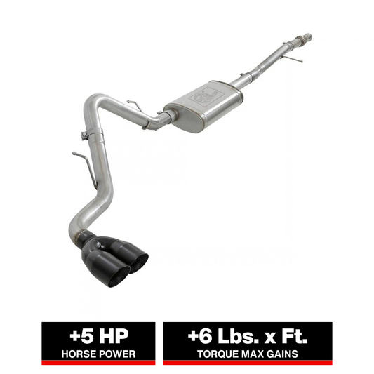 aFe 3in SS Cat-Back Exhaust w/ Black Tips | GM Silverado/Sierra 1500 (19-21) (49-34106-B)