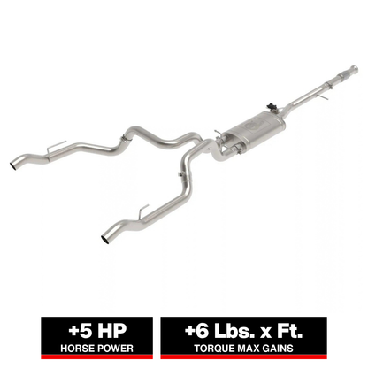 aFe Gemini XV 3in SS D&S Cat-Back Exhaust w/ Cut-Out | Chevy Silverado 1500 (19-22) (49-34138)