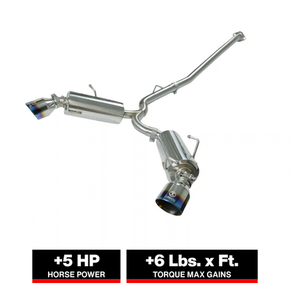 aFe Takeda 2-1/2in SS Axle-Back Exhaust w/ Blue Flame Tips | Subaru BRZ/FR-S (13-15) (49-36023-L)