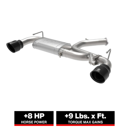 aFe Takeda 3in SS Axle-Back Exhaust w/ Black Tips | Hyundai Veloster N (19-20) (49-37007-B)