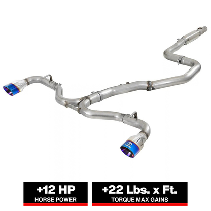 aFe Takeda 3in to 2.5in SS Cat-Back Exhaust w/ Blue Flame Tips | Hyundai Elantra GT (49-37003-1L)