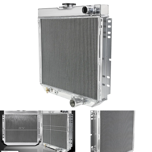 Spec-D 3-Row 20in Aluminum Perf Radiator | Ford Mustang/Fairlane/Falcon/Galaxie/Country Sedan/Country Squire/LTD/Torino, Mercury Cougar (63-70) (RAD3-MST67P20)