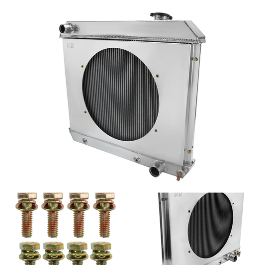Spec-D 3-Row Radiator w/Fan Shroud | Pontiac Bonneville 389/421 V8 (63-66) (RAD3F-C1063V8)