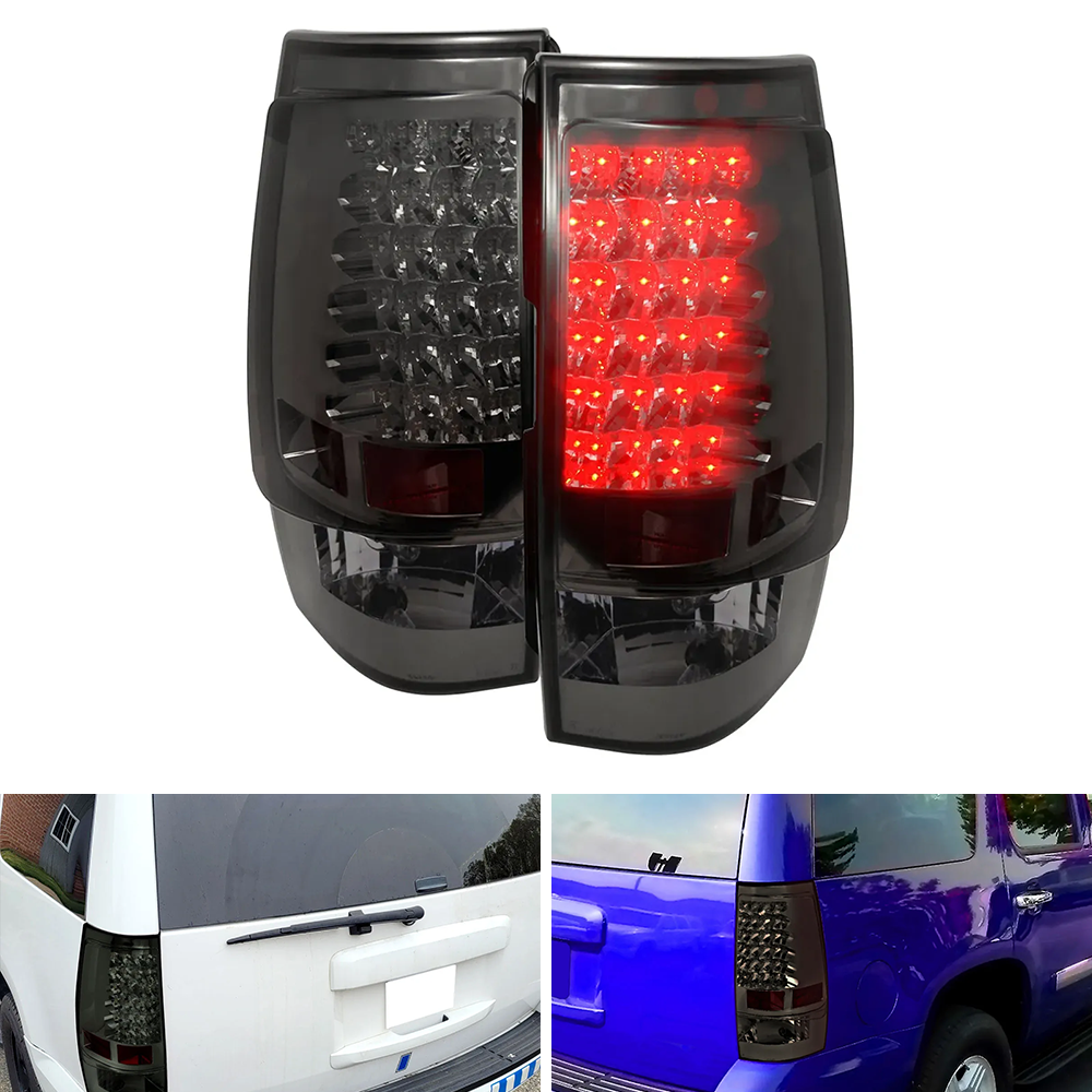Spec-D LED Tail Lights, Chrome/Smoked | Chevrolet Tahoe/Suburban (07-14) (LT-DEN07GLED-TM)