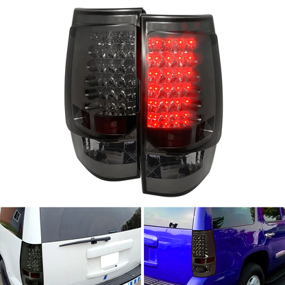 Spec-D LED Tail Lights, Chrome/Smoked | Chevrolet Tahoe/Suburban (07-14) (LT-DEN07GLED-TM)