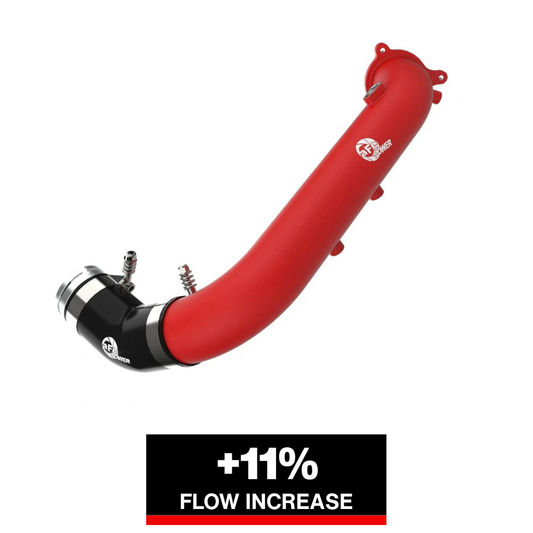 aFe BladeRunner Red 2-3/4in Aluminum Charge Pipe | Toyota Supra GR A90 2021 (46-20488-R)
