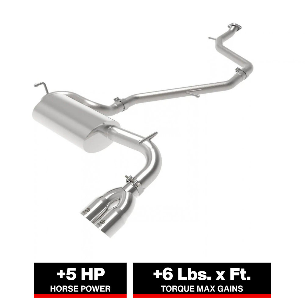 aFe Takeda 2.5in 304 SS Cat-Back Exhaust w/ Polished Tip | Toyota C-HR (18-21) (49-36044-P)