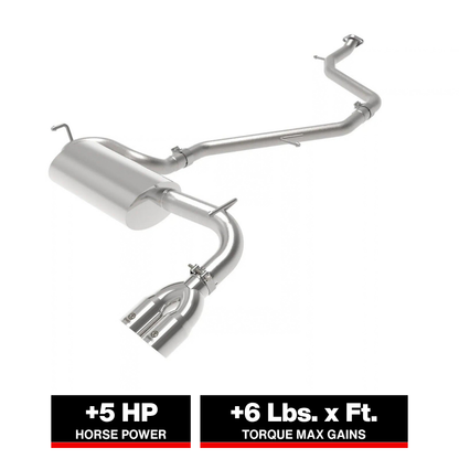 aFe Takeda 2.5in 304 SS Cat-Back Exhaust w/ Polished Tip | Toyota C-HR (18-21) (49-36044-P)
