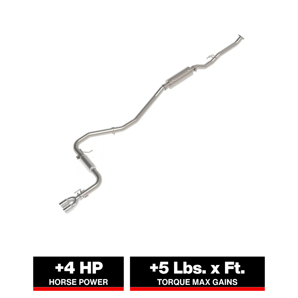 aFe POWER 2.5in 304 SS Cat-Back Exhaust w/ Polished Tips | Honda Civic L4-2.0L (49-36631-P)
