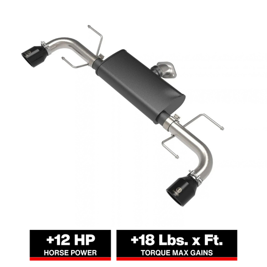aFe Takeda 2.5in SS Axle-Back Exhaust w/ Black Tips | Mazda CX-5 2017-21 2.5L (49-37021-B)