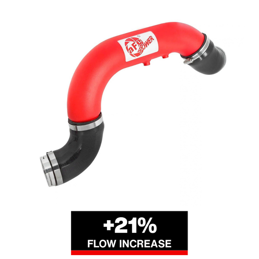 aFe 3in Red IC Tube Cold Side w/Coupling & Clamp Kit | GM Colorado/Canyon 2.8L (46-20269-R)