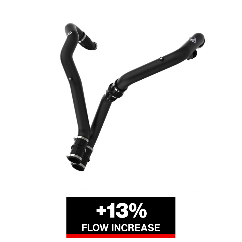 aFe Bladerunner 2.5in Hot Side IC Tubes w/SS Clamps | Ford F-150 Raptor V6 3.5L (17-20) (46-20298-B)