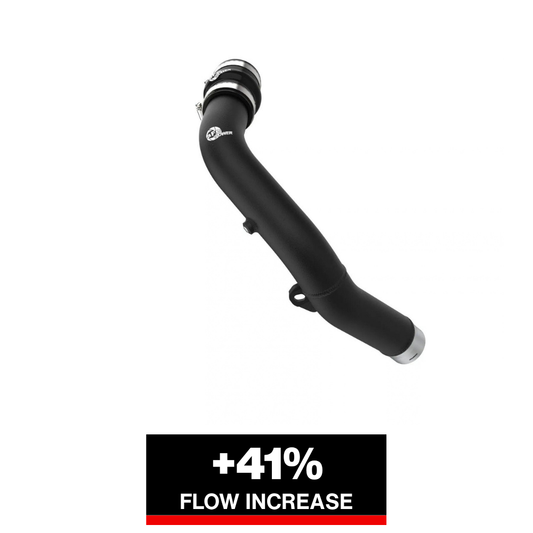 aFe 2.5" Aluminum Hot Charge Pipe Black | Subaru WRX H4-2.4L (22-23) (46-20668-B)