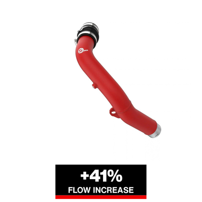 aFe 2.5" Aluminum Hot Charge Pipe Red | Subaru WRX H4-2.4L (22-23) (46-20668-R)