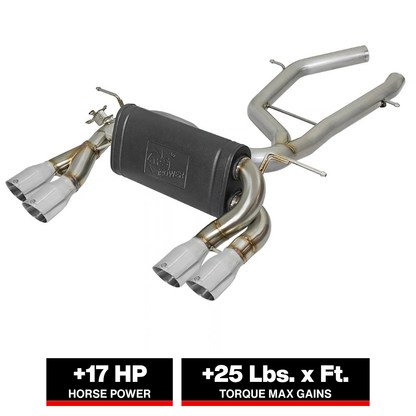 aFe MACH Force-Xp 2-1/2in SS Axle Back Exhaust | BMW M3/M4 (14-20) (49-36338-P)