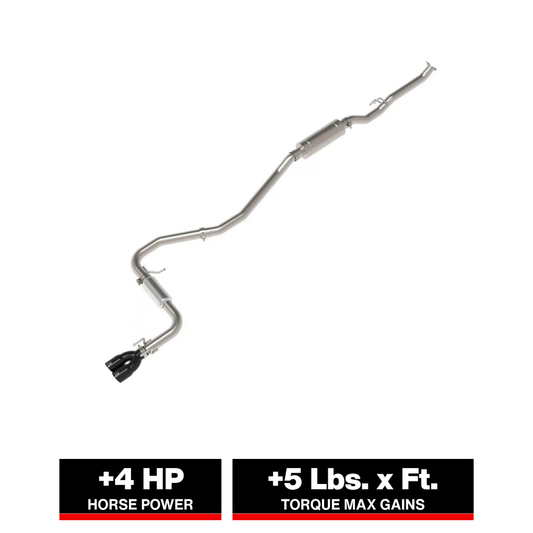 aFe Takeda 2.5in 304 SS Cat-Back Exhaust w/ Black Tips | Honda Civic L4-2.0L (49-36631-B)