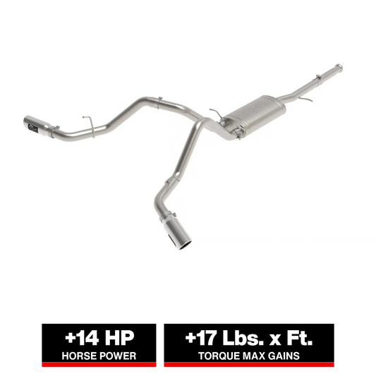 aFe Apollo GT Cat-Back Exhaust | GM Trucks (09-18) V6-4.3L / V8-4.8 / 5.3L Dual Rear Side Exit Polish Tips (49-44134-P)