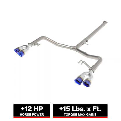 aFe Takeda 21-24 Kia K5 GT L4-2.5L SS Axle-Back Exhaust w/ Blue Flame Tips (49-37043-L)