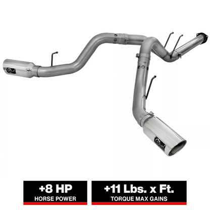 aFe HD 4in 409 SS DPF-Back Exhaust | Ford 11-16 F-250/350 (49-43065-P)