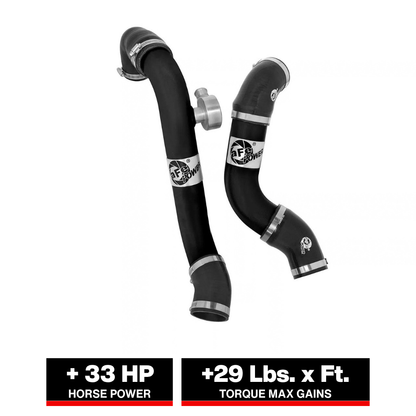aFe BladeRunner Intercooler Tubes Black | Ford Mustang 15-23 EcoBoost I4-2.3L (46-20254-B)