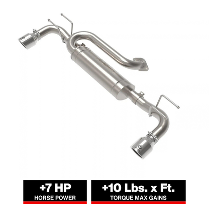 aFe 19-22 Mazda 3 Axle-Back Exhaust w/Polished Tips | Mazda 3 (19-26,13-19) (49-37023-P)