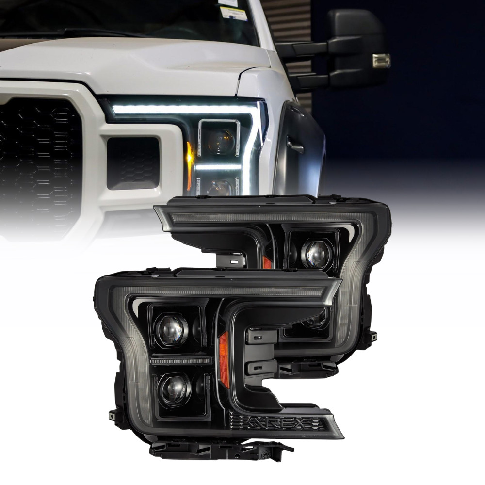 AlphaRex LED Proj HL | Ford F-150 (15-20) (LUXX w/ Actv Lt Seq Sig SB) (880251)
