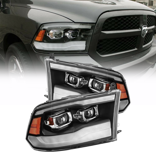 AlphaRex 09-18 Dodge Ram 1500HD LUXX LED Proj Headlights | Dodge 1500HD (880539)