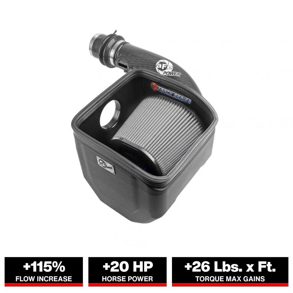 aFe 57-10019D Track CF Intake System w/Pro DRY S Filter for Nissan Patrol