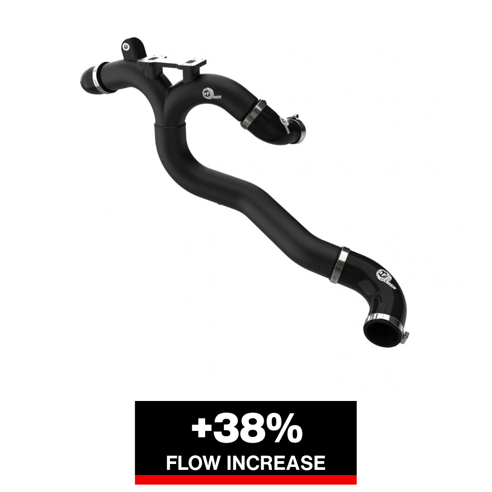 aFe 46-20808-B BladeRunner Aluminum Hot Charge Pipe Black For Genesis G70