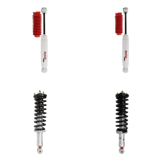 Rancho Quicklift Leveling Strut + Rear RS5000x Gas Shocks Set w/0" lift - 1995-2004 Toyota Tacoma 4WD