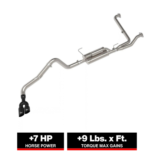 aFe 49-36140-B Vulcan SS Cat-back Exhaust w/ Black Tips For Nissan 22+