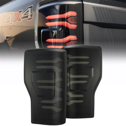 AlphaRex Fits 17-19 Ford F150/F250/F350 LUXX LED Taillights - Black - 659091
