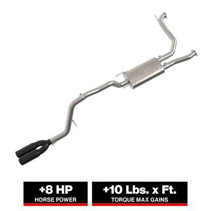 aFe 49-36143-B Cat-Back Exhaust 3in SS Black Tip For Nissan Armada 25-26