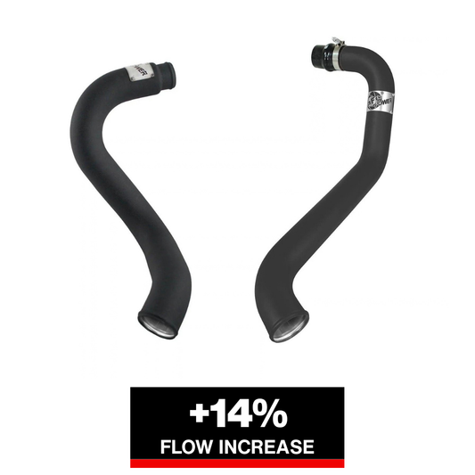 aFe BladeRunner 3in Black Intercooler Hot Cold Side Tubes | GM Diesel Trucks 02-04 (46-20045)