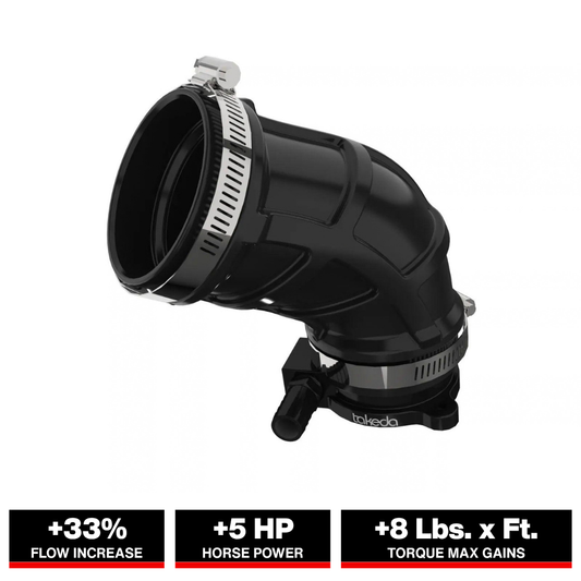 aFe Turboinlet Pipe for Takeda Intake | CNC Billet Aluminum, Black (55-20004)