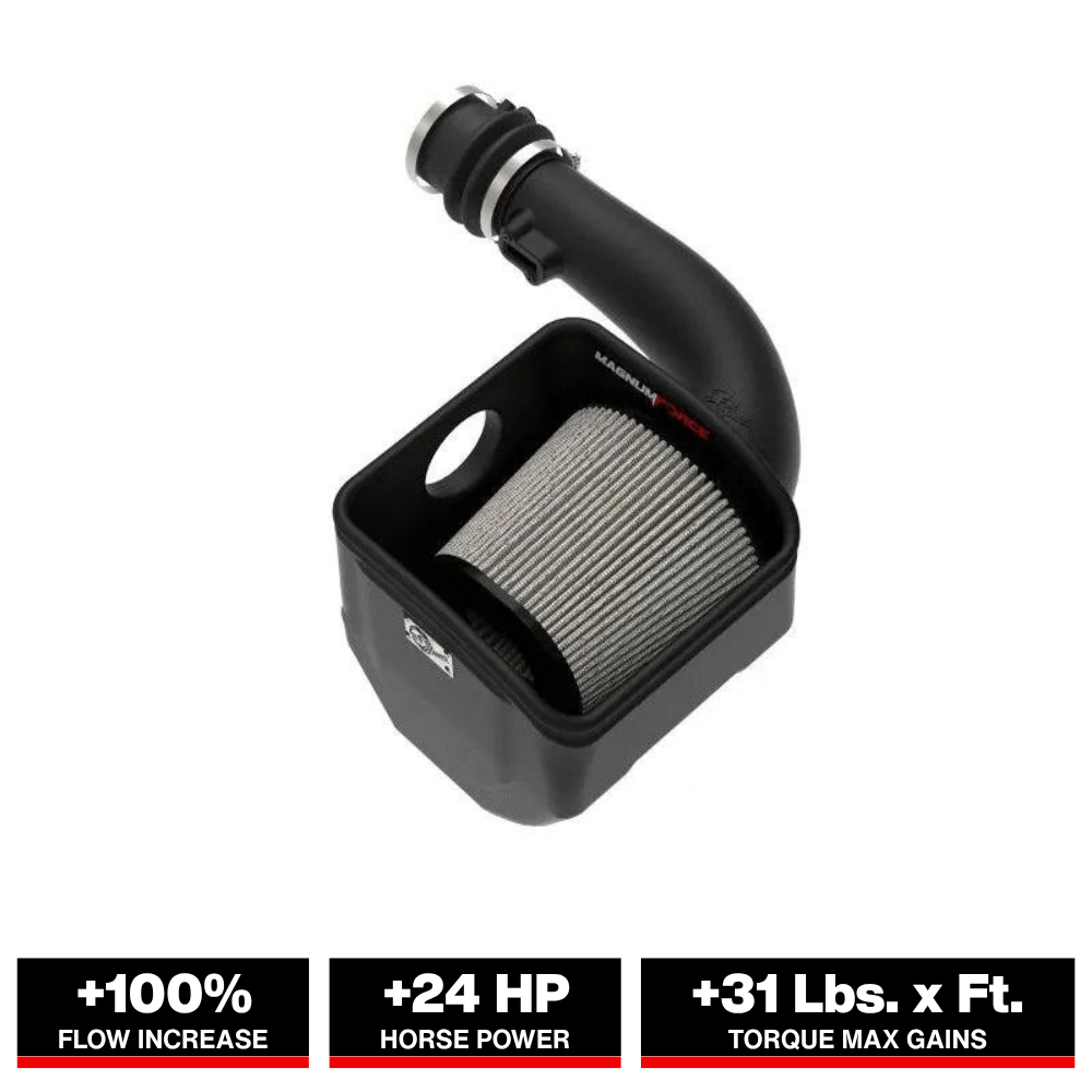 aFe Magnum FORCE Open Element Intake w/ Pro DRY S Filter Nissan Patrol (Y61) 17-24 L6-4.8L