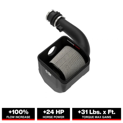 aFe Magnum FORCE Open Element Intake w/ Pro DRY S Filter Nissan Patrol (Y61) 17-24 L6-4.8L