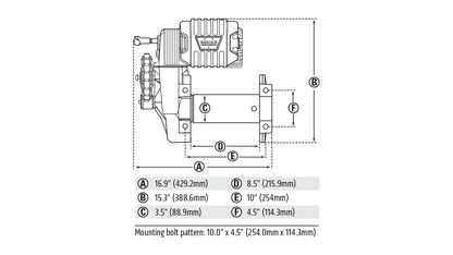 WARN 106175 Winch M8274-S 10000 Pound 150' 3/8 Synthetic 6HP Motor