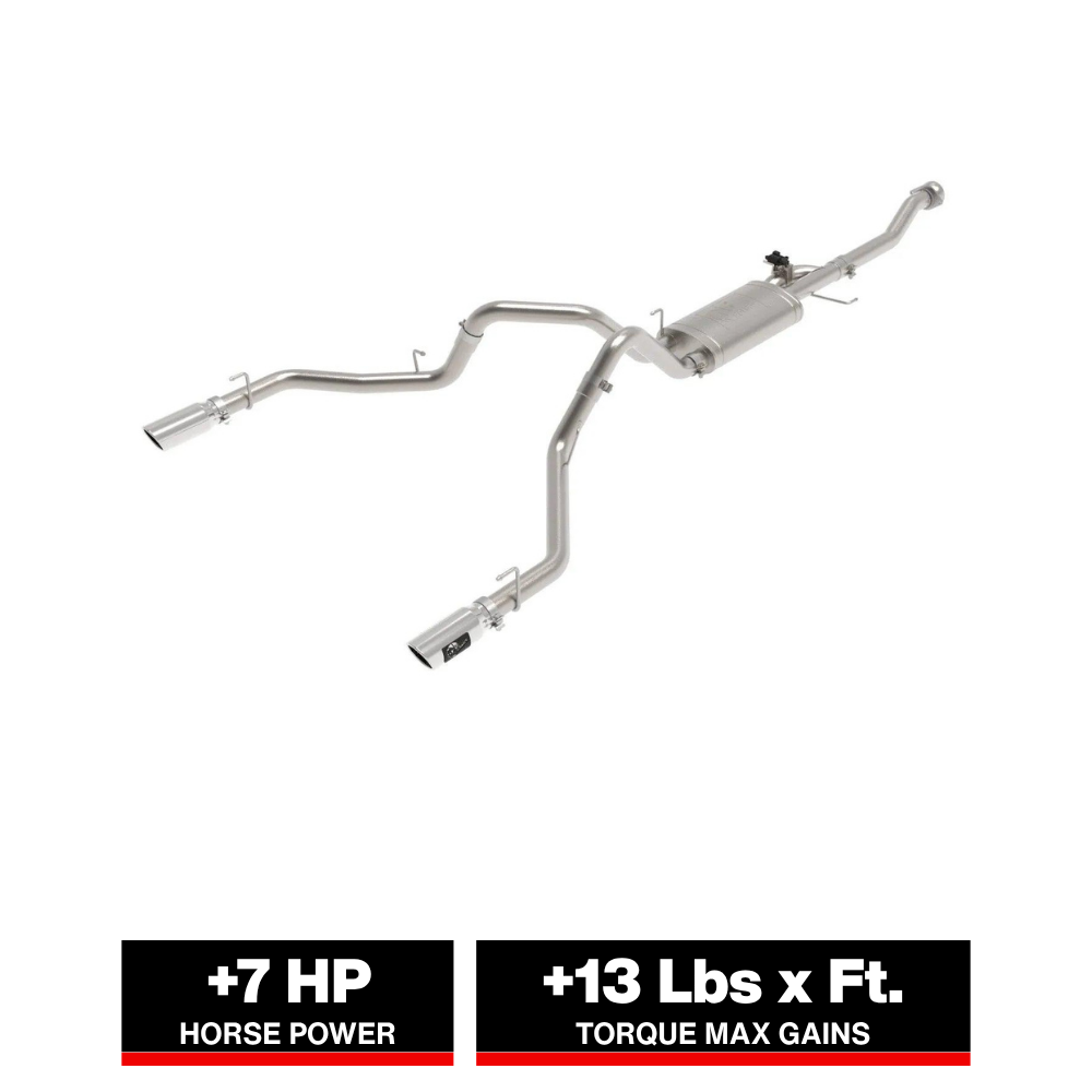 aFe 21-26 Ford F150 Tremor Gemini XV 3IN 304SS Cat-Back Exhaust Dual Rear Exit w/Polished Tips