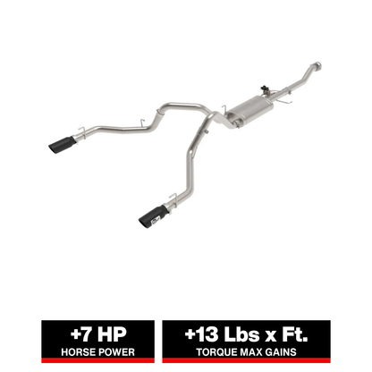 aFe 21-26 Ford F150 Tremor Gemini XV 3IN 304SS Cat-Back Exhaust Dual Rear Exit w/Black Tips